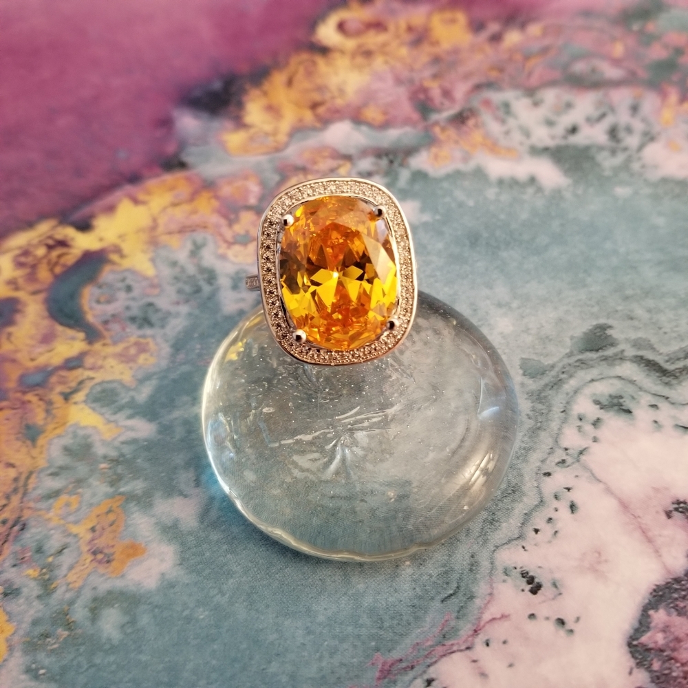 Yellow Stone Party Ring